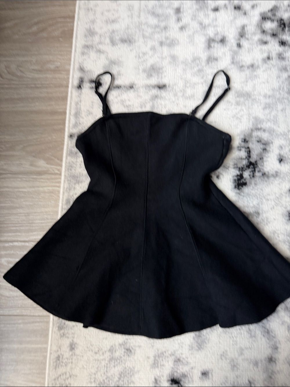 Anthropologie Black Strapless Top with Contrast Waistband
